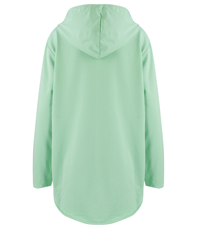 One-color basic women's thin sweatshirt with hood ZEFIRA