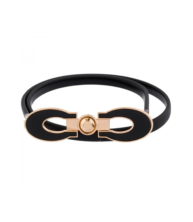 Women's belt with decorative buckle for dresses