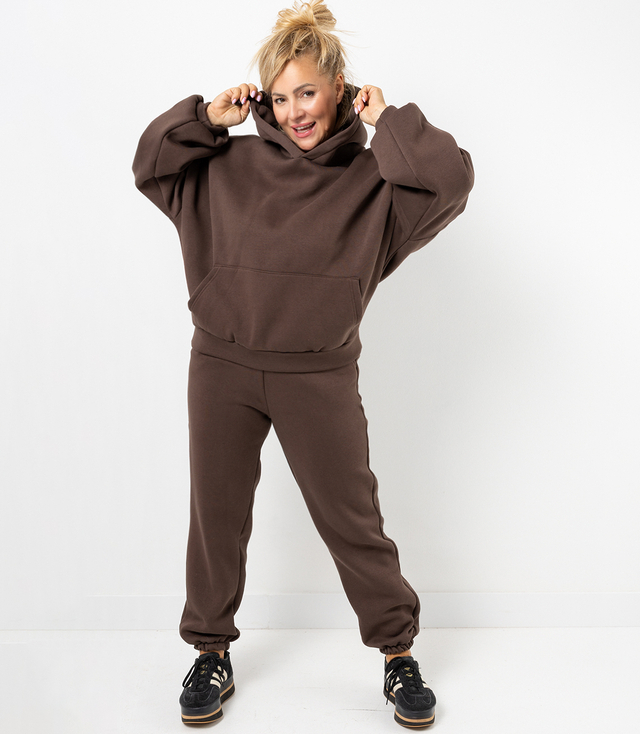Warm thick tracksuit set sweatshirt + pants STELLA