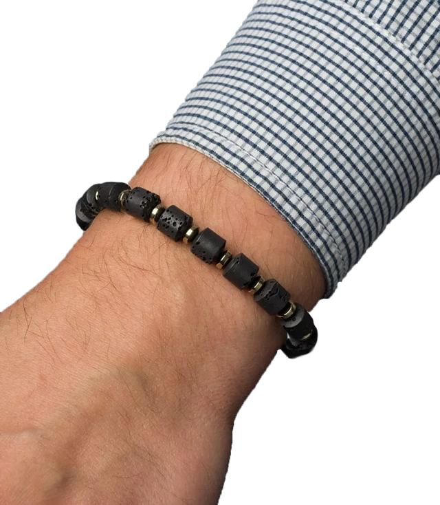 Men's bracelet with natural stones