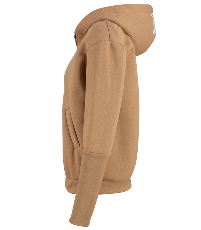 Warm women's short sweatshirt one-color basic with hood RENATA