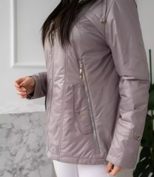 Women's transitional spring hooded jacket LUIZA
