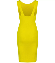 Dopasowana sukienka midi odkryte plecy Elegancka