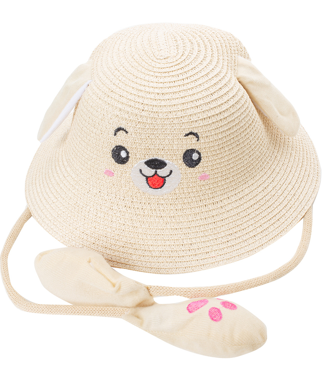 Children's hat with a dog's face and lifting ears