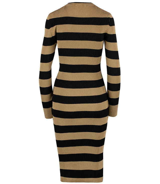 Elegant striped dress with a LOVE heart
