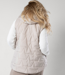 Women's quilted sleeveless hooded jacket MARINA