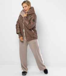 Quilted autumn winter jacket with hood MILANO