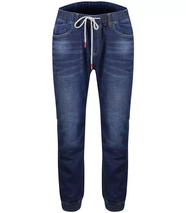 Spodnie jeansy męskie granat bojówki joggery
