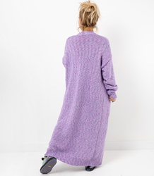 Long warm melange cardigan AURORA