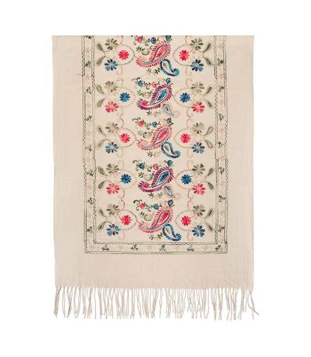 Women's scarf with floral ornament stylish