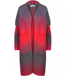 Long cardigan thick colorful ombre sweater