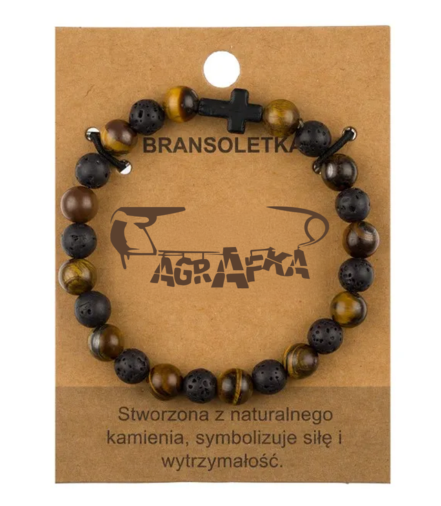 Men's bracelet with natural stones
