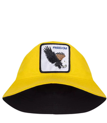 Double-sided tourist hat BUCKET animal embroidery