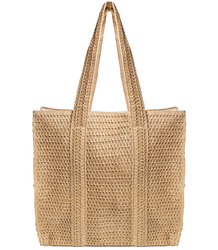 Large summer bag, rectangular, soft woven bag