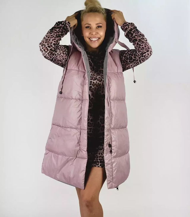 Long women's VEST reversible vest