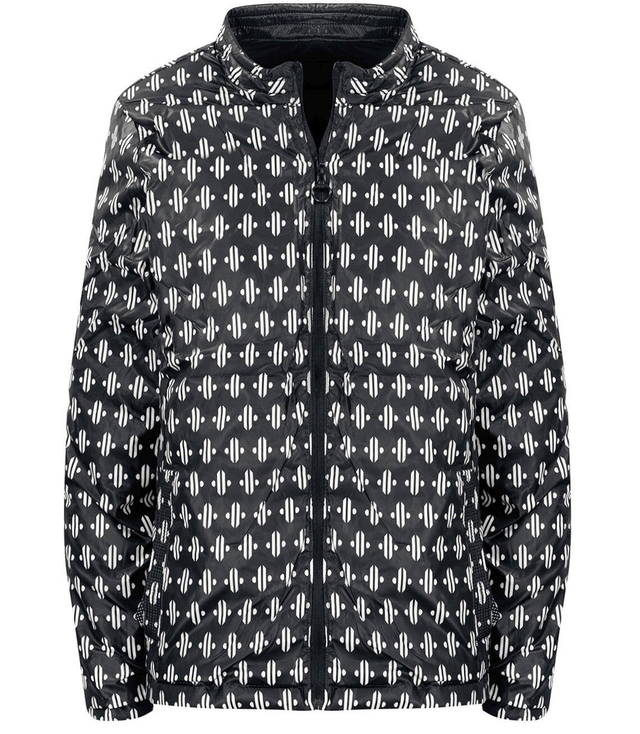 Reversible transitional short quilted jacket