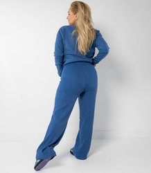 Loose melange knit pants AMELIA