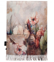 Square shawl scarf for women with tassels AGRAFKA