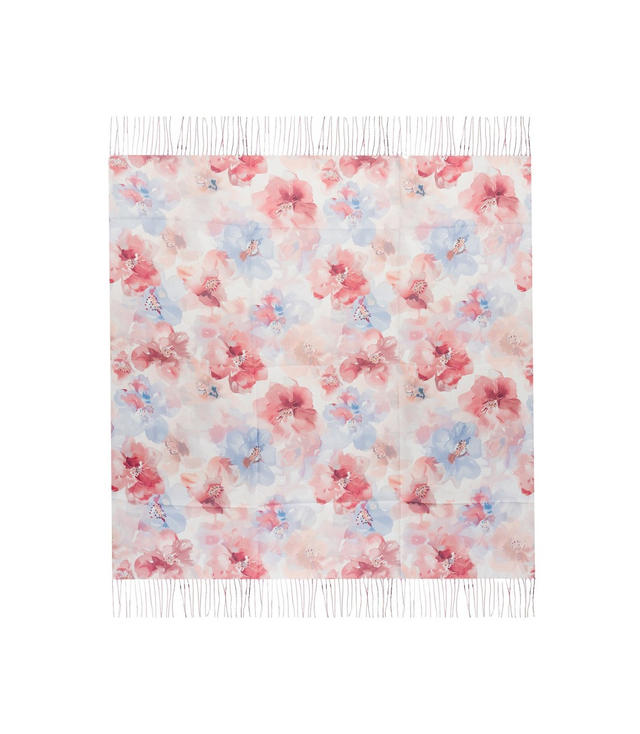 Women's scarf with floral pattern 100x100