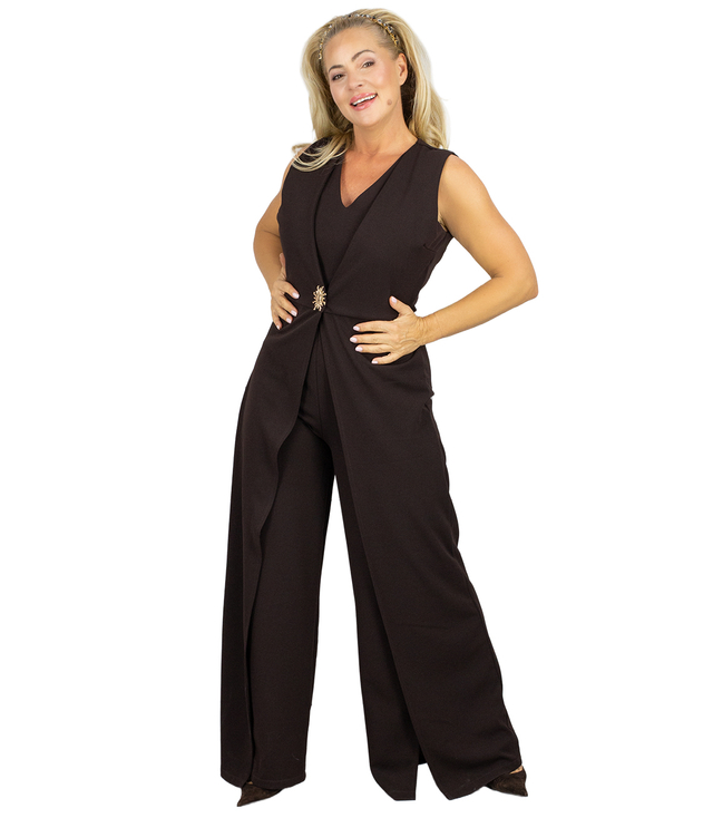 Elegant evening suit wide legs