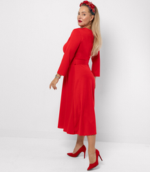Classic strapless flared midi dress ELISE 2
