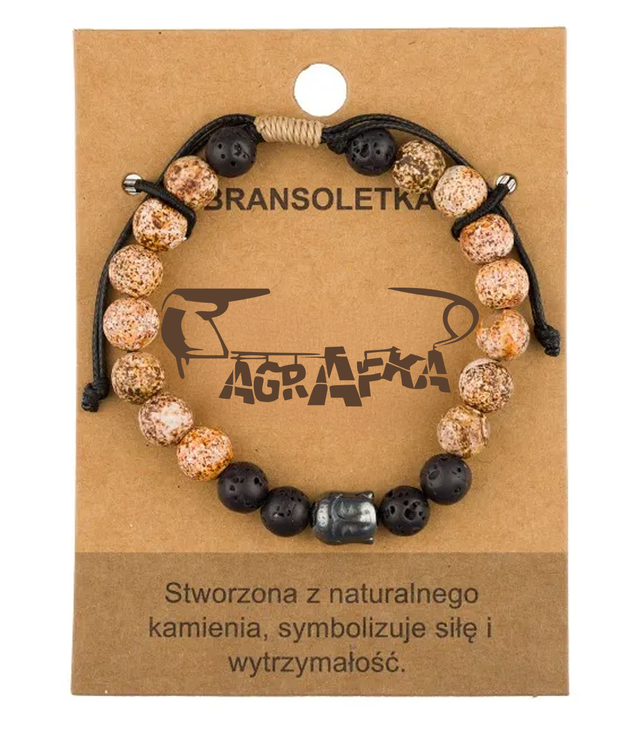 Men's bracelet with natural stones