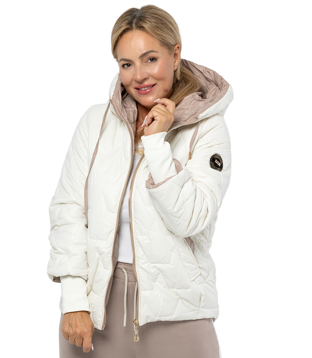 Quilted autumn winter jacket with hood MILANO PLUS SIZE