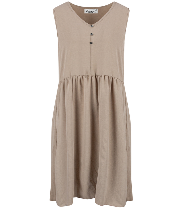 A simple midi dress with a cut-off waist and flared bottom NATASHA