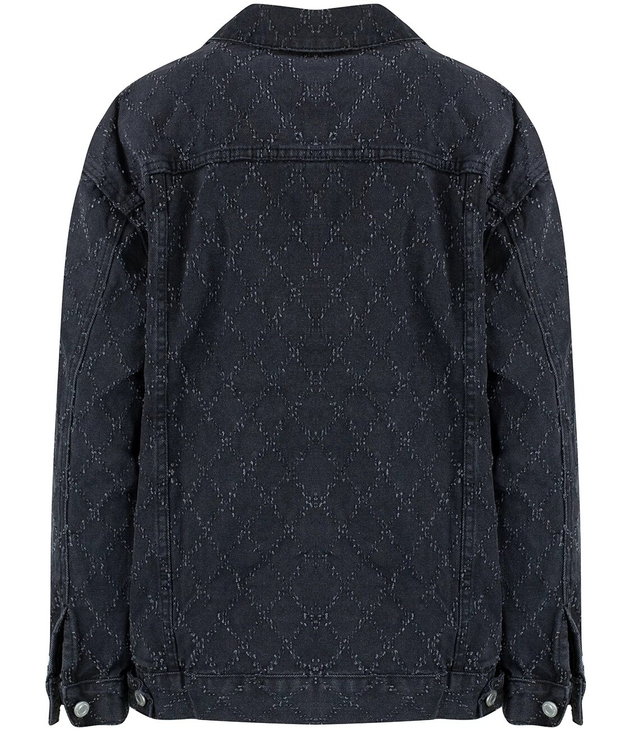 Denim oversize katana jacket with zircons SHINE