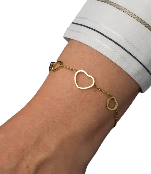 Elegant gold women's steel bracelet