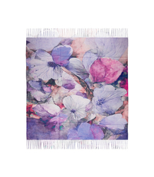 Women's scarf with floral pattern 100x100