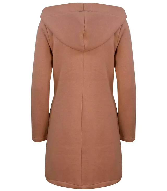 Long sweatshirt overlay asymmetric BASIC zipper