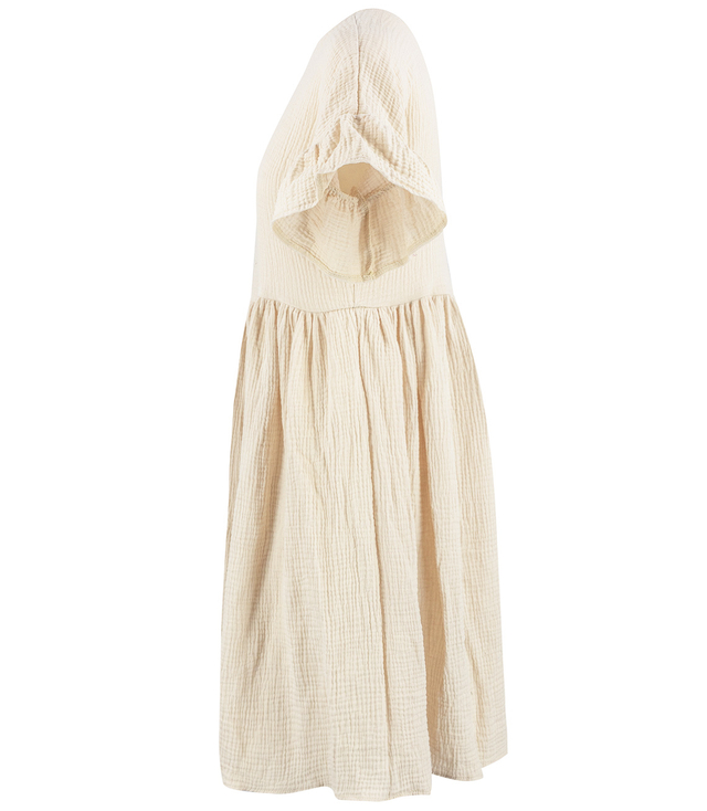 MARIA oversize muslin midi dress with ruffles