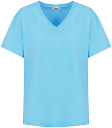 Basic V-neck T-shirt blouse ALDONA