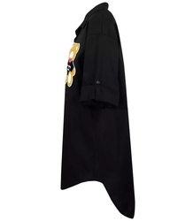 Long shirtdress shirt tunic with a teddy bear