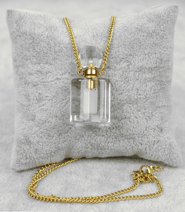 Necklace pendant perfume bottle MOUNTAIN CRYSTAL