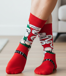Men's Christmas socks - winter, warm, Christmas patterns