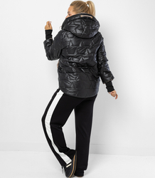 Quilted autumn winter jacket with hood MILANO PLUS SIZE