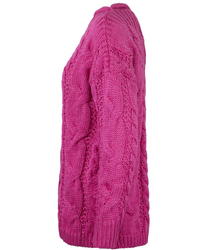 Gruby sweter z warkoczowym SPLOTEM