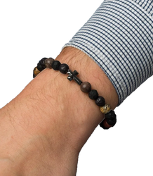 Men's bracelet with natural stones