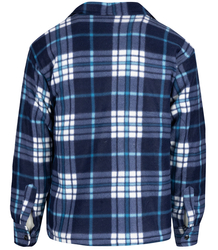 Warm fleece checked men's shirt insulated with faux fur
