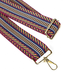 Fashionable braided wide purse strap adjustable