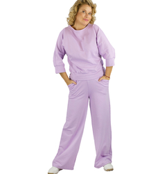 Women's sports tracksuit set cotton plain wide leg MIRANDA