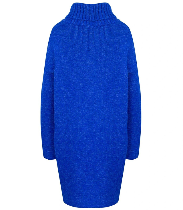 Warm womens turtleneck sweater with a slit MARIETTA, wool
