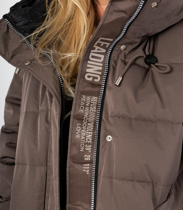 Long winter quilted coat SUZANA warm jacket PLUS SIZE