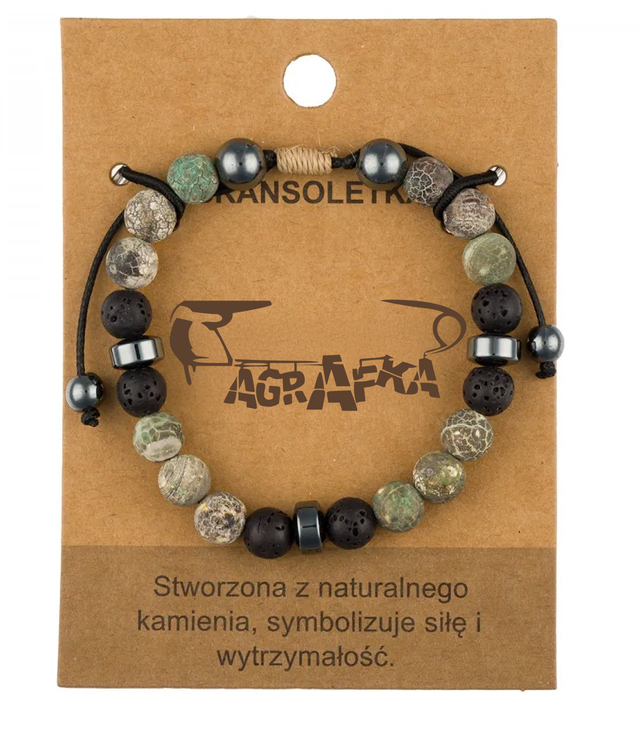 Men's bracelet with natural stones