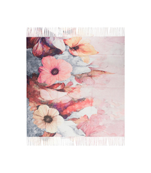 Women's scarf with floral pattern 100x100