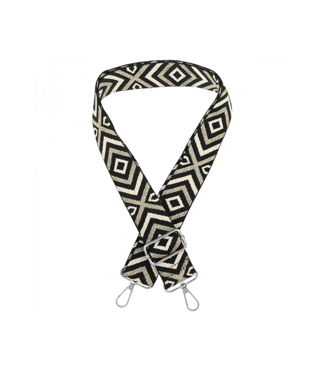 Fashionable braided wide purse strap adjustable