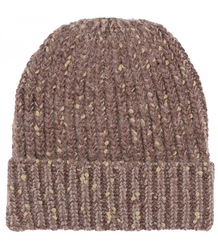 Warm women's hat with gold thread BEANIE winter autumn hat