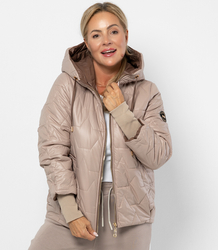 Quilted autumn winter jacket with hood MILANO